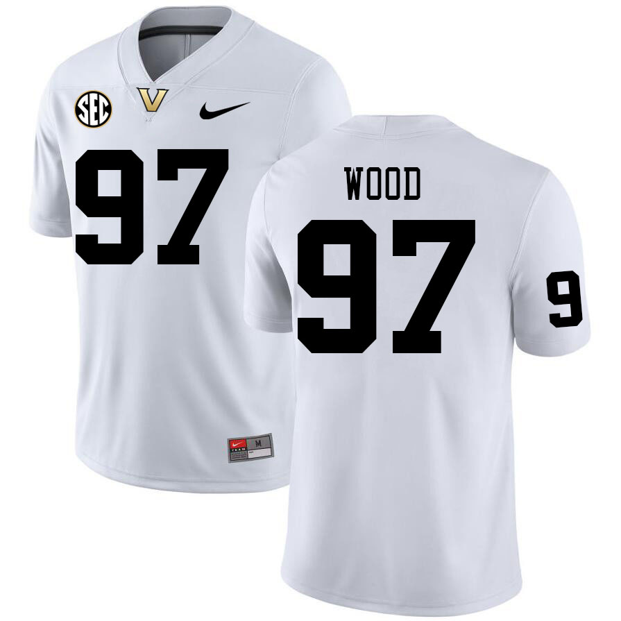 Vanderbilt Commodores #97 Zaylin Wood College Football Jerseys Stitched Sale-White
